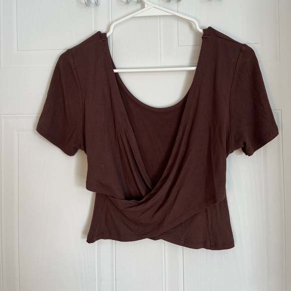 Twik cropper t-shirt - brown - large - Picture 2 of 3